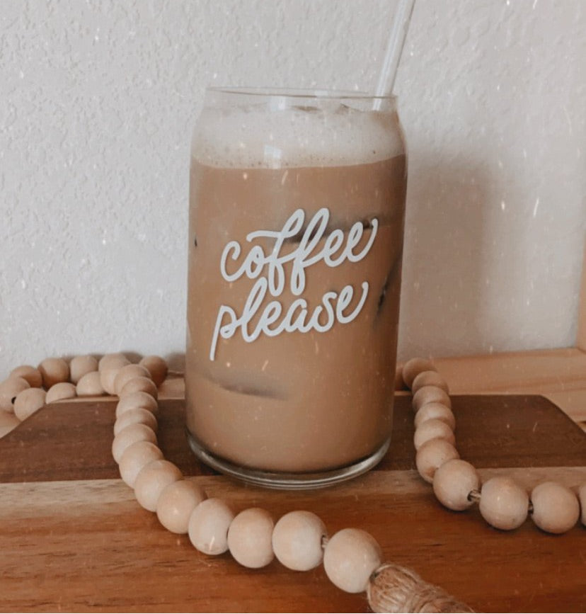 Coffee Plz Can Shaped Glass